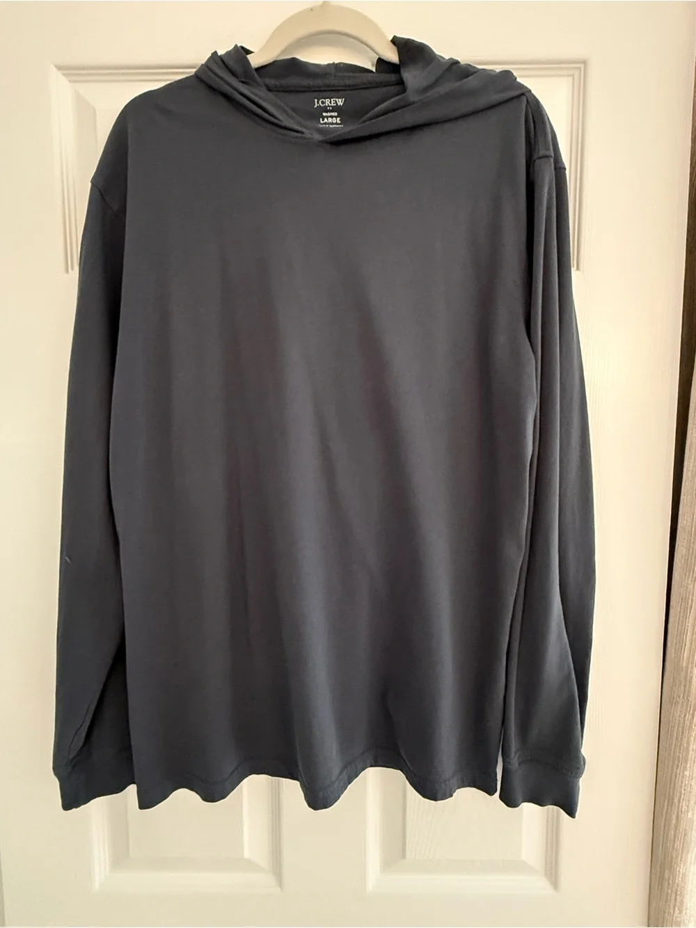 J. Crew Washed Hooded Tee in Black